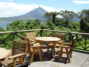 The lodge is sited and designed to take advantage of the great views to Arenal Volcano, just a couple of miles away. 